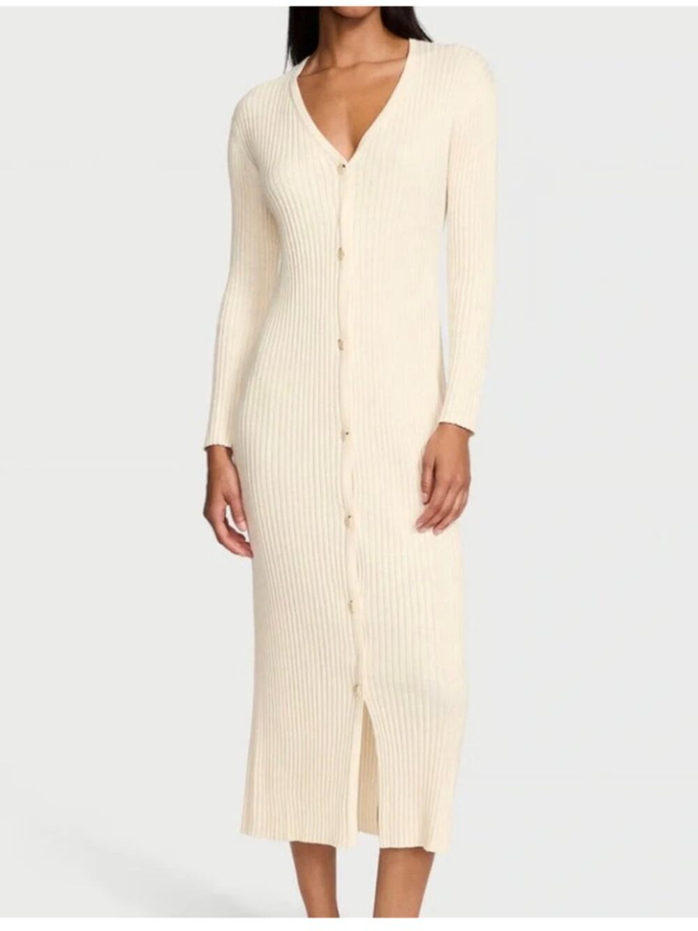 Victoria's Secret Ribbed Button Front Dress - Picture 2 of 8